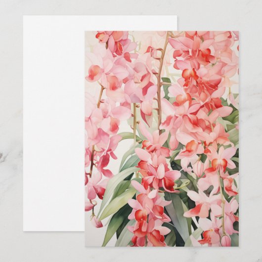 Oude Hawaiaanse bloem orchideeën Blank Feestdagenkaart (Voorkant / Achterkant)