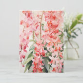 Oude Hawaiaanse bloem orchideeën cascade blank Feestdagenkaart (Staand voorkant)