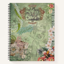 Oude Hawaïaanse plakboek: Lei Pikake Notitieboek
