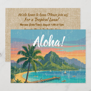 Oude Hawaïaanse Reisposters - Kauai Kaart