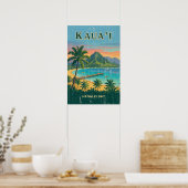 Oude Hawaïaanse Reisposters - Kauai Poster (Keuken)