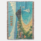 Oude Hawaïaanse Reisposters - Maui Deken (Voorkant Verticaal)