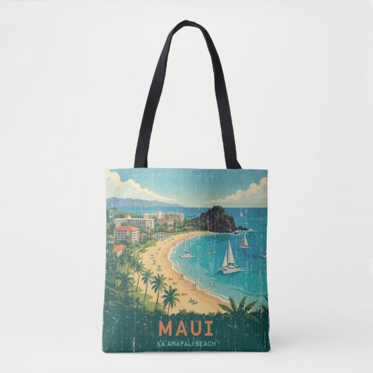 Oude Hawaïaanse Reisposters - Maui Tote Bag (Voorkant)