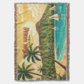 Oude Hawaiaanse Reisposters - Oahu Deken (Voorkant Verticaal)