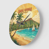 Oude Hawaiaanse Reisposters - Oahu Grote Klok (Hoek)