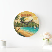 Oude Hawaiaanse Reisposters - Oahu Grote Klok (Huis)