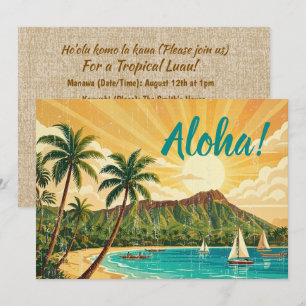 Oude Hawaïaanse Reisposters - Oahu Kaart