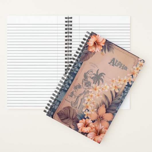 Oude Hawaïaanse scrapbook: Hula Notitieboek (Binnen)