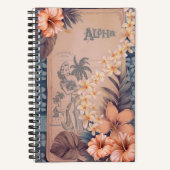 Oude Hawaïaanse scrapbook: Hula Notitieboek (Voorkant)