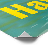 Oude Hawaiiaanse Reisposter United Air Lines Poster (Hoek)