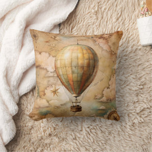 Oude Heel Luchtballon Antieke Reis Kussen