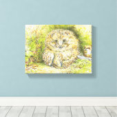 Oude heer Prickly Pin (Hedgel) (door Beatrix Potte Canvas Afdruk (Insitu (Houten vloer))
