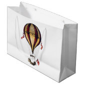 Oude Heet Luchtballon Groot Cadeauzakje (Voorkant Gekanteld)