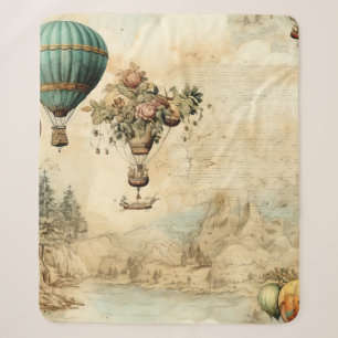Oude Heet Luchtballon in een Serene Landschap Sherpa Deken