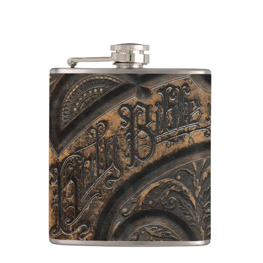 Oude heilige bijbel heupfles (Voorkant)