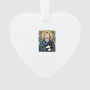 Oude heilige kat portret vector shirt ontwerp_1 ornament
