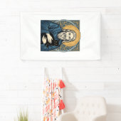 Oude heilige kat portret vector shirt ontwerp_1 spandoek (Insitu)
