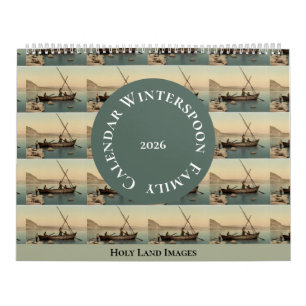 Oude heilige land foto aangepaste gezinsplanner kalender