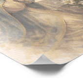 Oude Heilige Maagd Maria aanbiddend de Eucharistie Poster (Hoek)