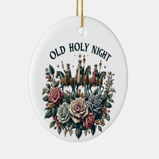 Oude Heilige Nacht Keramisch Ornament (Rechts)