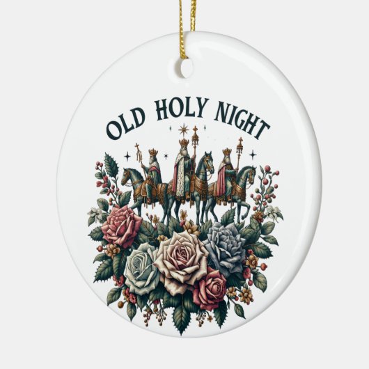 Oude Heilige Nacht Keramisch Ornament (Links)