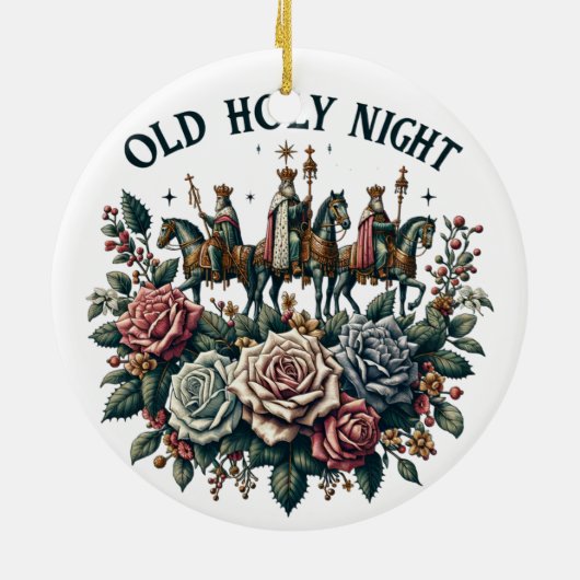 Oude Heilige Nacht Keramisch Ornament (Achterkant)