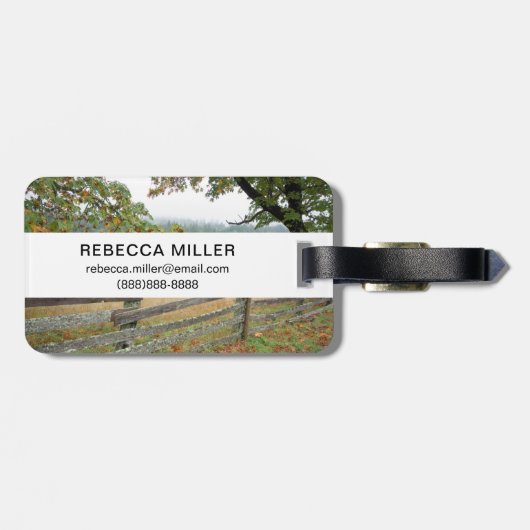 Oude hek op een Boerderij Bagagelabel (Achterkant horizontaal)