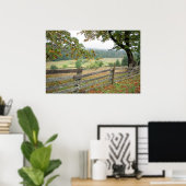 Oude hek op een Boerderij Poster (Thuiskantoor)