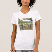 Oude hek op een Boerderij T-shirt (Voorkant)