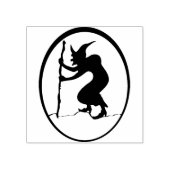 Oude heks 2-silhouette kunstzegel rubberstempel (Afrduk)