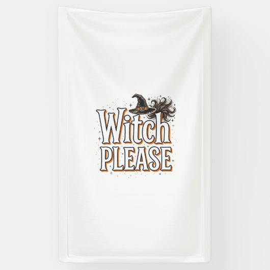 Oude Heks Alsjeblieft Halloween Vectorontwerp_1 Spandoek (Verticaal)