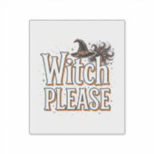 Oude Heks Alsjeblieft Halloween Vectorontwerp_1 Sticker (Voorkant)
