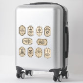 Oude heks apotheek drankje label sticker set (Koffer)