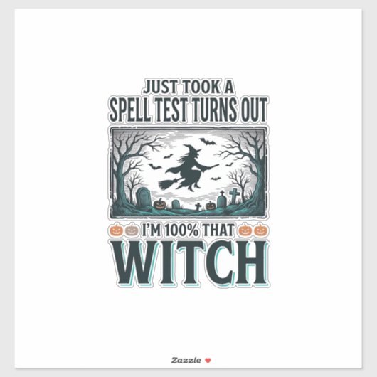Oude heks DNA humor Halloween vector ontwerp_1 Sticker (Vel)