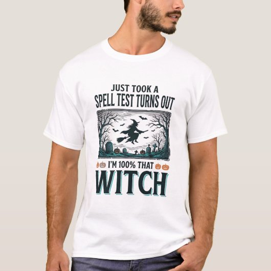 Oude heks DNA humor Halloween vector ontwerp_1 T-shirt (Voorkant)