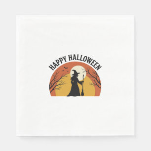 Oude heks Fijne Halloween T-shirt ontwerp_1 Servet