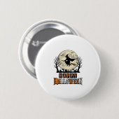 Oude heks Fijne Halloween Vectorontwerp_1 Ronde Button 5,7 Cm (Voorkant /achterkant)