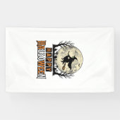 Oude heks Fijne Halloween Vectorontwerp_1 Spandoek (Horizontaal)