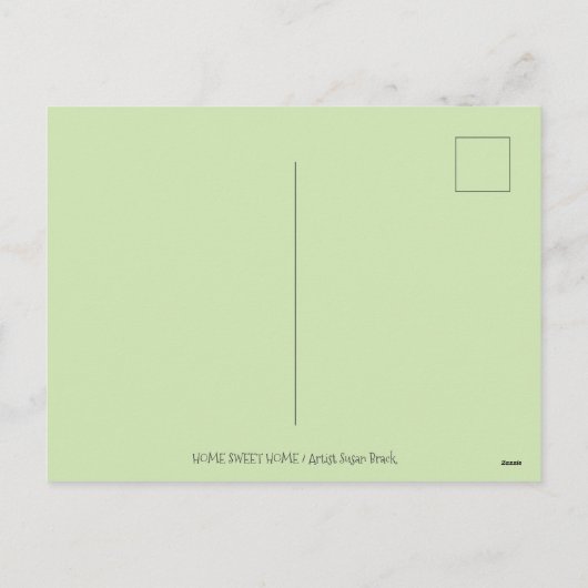 OUDE HEKS GELUKKIG HUIS, VEEL KATTEN & UIL HALLOWE FEESTDAGENKAART (Achterkant)