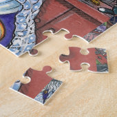 OUDE HEKS GELUKKIG HUIS, VEEL KATTEN & UIL HALLOWE LEGPUZZEL (Zijkant)