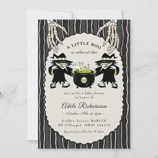 Oude heks Halloween Kaart (Voorkant)