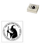 Oude heks Halloween return address Rubber Stamp Rubberstempel (Gestempeld)