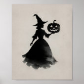 Oude heks Jack-o-Lantern Halloween-poster Poster (Voorkant)