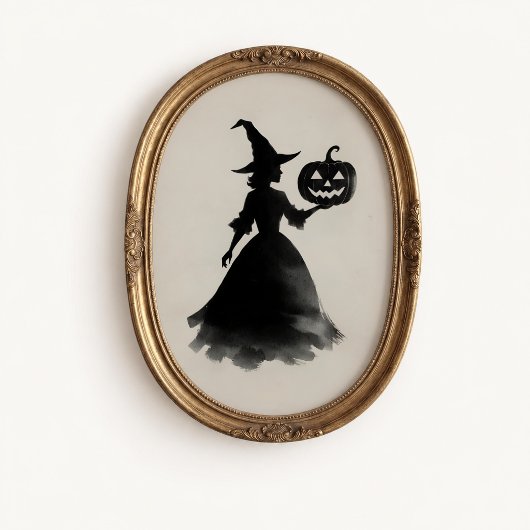 Oude heks Jack-o-Lantern Halloween-poster Poster