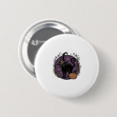 Oude heks kat Halloween vector shirt ontwerp_1 Ronde Button 5,7 Cm (Voorkant /achterkant)