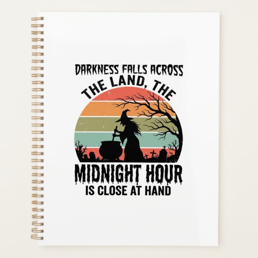 Oude Heks Middernacht Uur Halloween Ontwerp_1 Planner (Voorkant)
