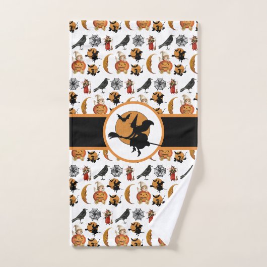 Oude heks op de badkamer gast handdoek voor Hallow (Handdoek)