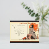 oude heks speelkaarten briefkaart (Staand voorkant)