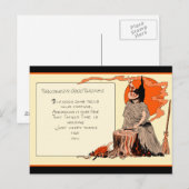 oude heks speelkaarten briefkaart (Voorkant / Achterkant)