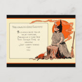 oude heks speelkaarten briefkaart (Voorkant)